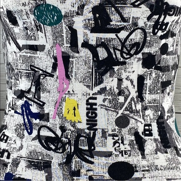 Topshop Bodycon Dress 🌺 Cute Newsprint - Picture 7 of 12